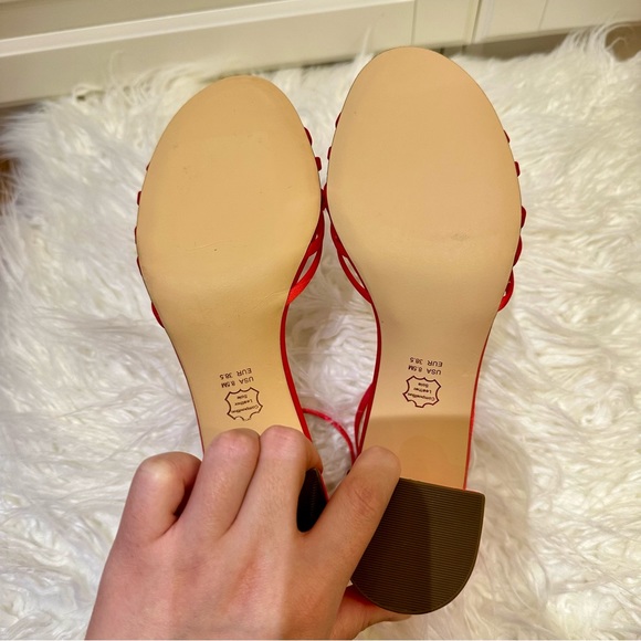 [SOLD] NWOT Nina New York Red Satin Sandals, 60mm-2.5inch, US8.5 EU38.5 - Picture 3 of 8
